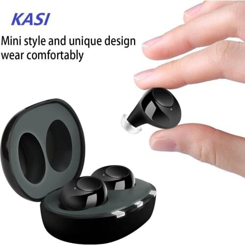 2020 best Intelligent New style Hearing Aid rechargeable Low-noise Wide-frequency One-click Operation Elderly In-ear Hearing Aid