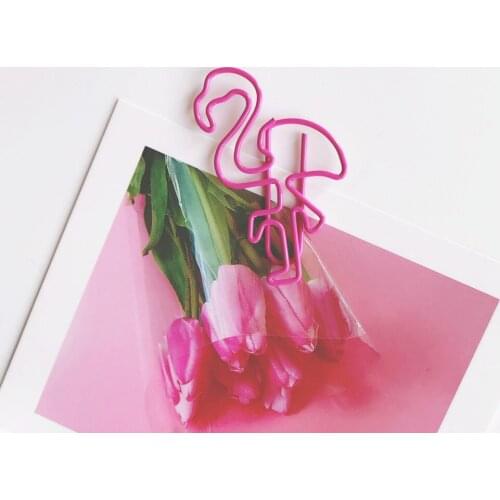4 pcs/lot Sweet Pink Flamingo Bookmark Paper Clip School Office Supply Escolar Papelaria Gift Stationery