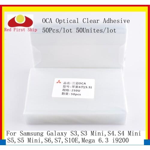 50pcs/Lot OCA Optical Clear Adhesive for Samsung Galaxy S10E S7 S6 S5 S4 S3 Mini OCA Glue Mega 6.3 I9200 i9300 i9400 G800 i8190