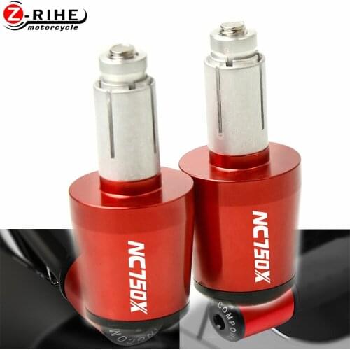 7/8" Hand Bar Ends Motorcycle Accessories handleBar Dirt Bike Silver End Cap Gear Balanced Plug Parts For Honda NC750X NC 750 X