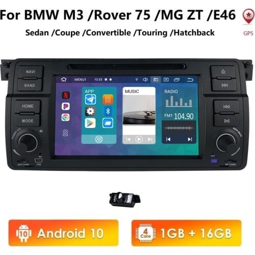Android 10 car GPS navigation bluetooth vehicle stereo with 7-inch for BMW E46 M3 support mirror link radio WiFi/4G Multimedia