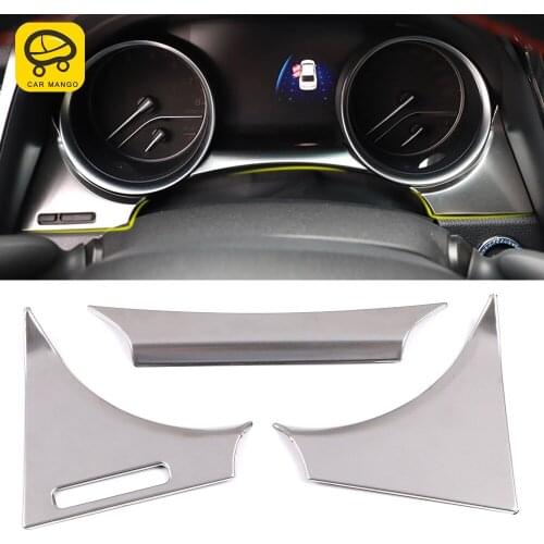 CarMango Car Accessories Stainless Dashboard Display Panel Trim Cover Frame Sticker Decoration for Toyota Camry XV70 2017-2020