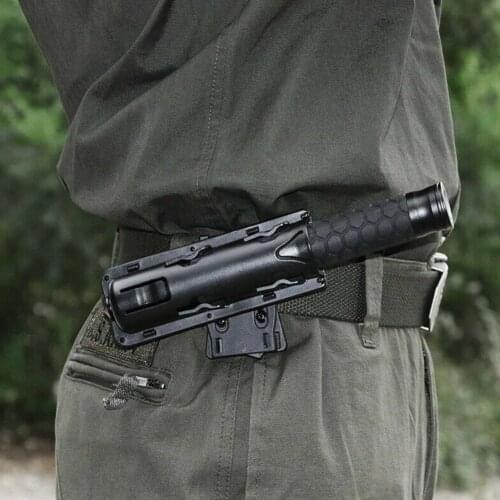 Baton Protective Sleeve 360 Degree Rotation Baton Case Holster Black Holder Safety Outdoor Survial Kit EDC Tool