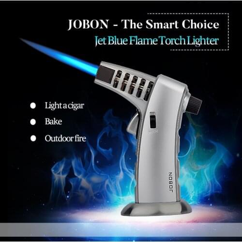 JobonOutdoor Windproof Strong Fire Barbecue Brake Burner Butane Gas Torch Lighter Kitchen Cigarette Splendon Cottage Mens Gadge