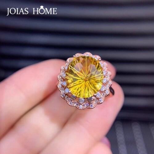 Joiashome Classic 925 Sterling Silver Rings For Charm Lady With Oval Shape Gemstones Women Fine Jewelry Wedding Anniversary Gift