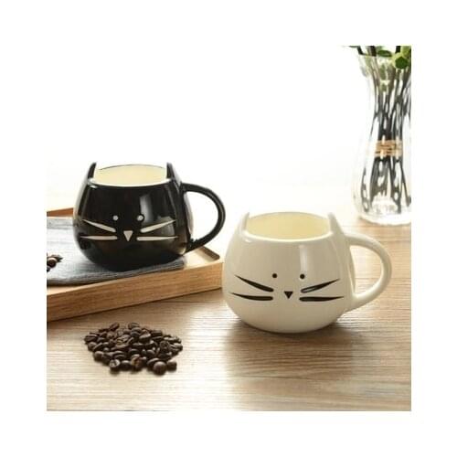 HELLOYOUNG Cute Cat Coffee Mug Animal Milk Mug Ceramic Creative Coffee Porcelain Tea Cup Nice Gifts