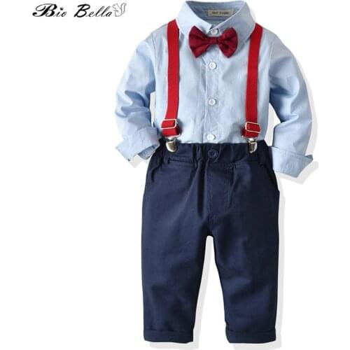 Kids Boys Clothing Set Outfits 2019 Baptism Birthday Party Baby Spring Autumn Clothes Sets Party Gentleman Baby Boy Clothes Set