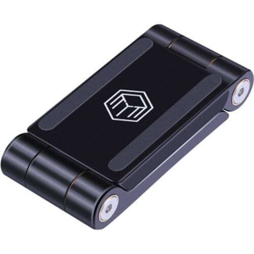 Metal magnetic double damping adjustable folding car phone holder dashboard, suitable for mobile clip-on navigation bracket