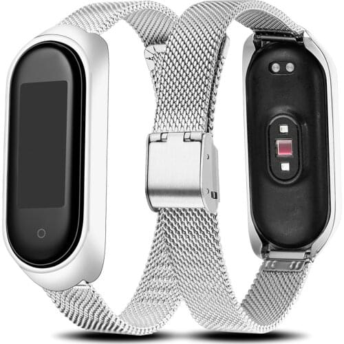 Metal Strap for Xiaomi Mi Band 5 4 3 Wrist Band Bracelet Replacement for Mi Band 4 3 5 Screwless Stainless Steel Wristbands