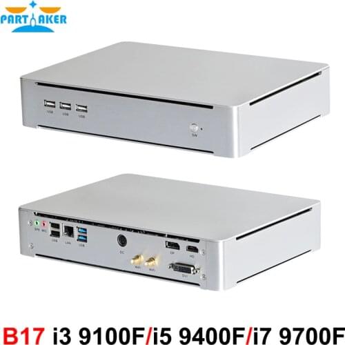 Partaker Gaming Computer Windows 10 Mini PC i7-9700F i5-9400F i3-9100F GTX1650 4G GPU Micro PC DDR4 RAM 2*HDMI2.0 DVI DP WiFi