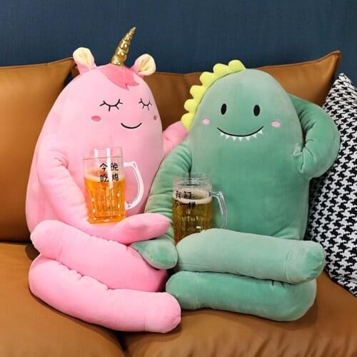 Cartoon animal fruit figure doll pillow boyfriend long pillow doll bed sleeping girl gift