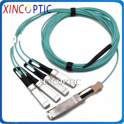 Cloud Computing 100G QSFP28 to 4x25G SFP28 30Meter Breakout AOC Active Optical Cable Compatible Huawei Alcatel-lucent Ericsson