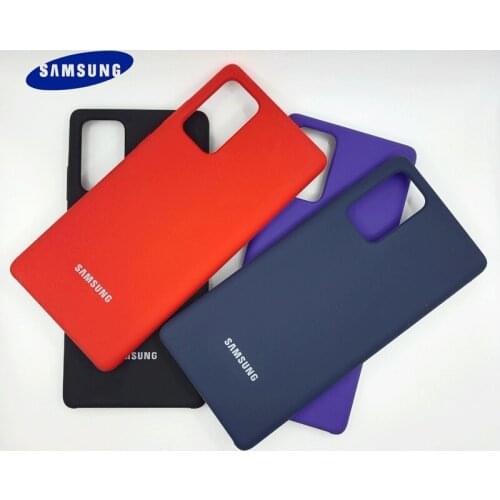 Original Samsung Note 20 S21 Ultra Case Silky Silicone Cover Soft-Touch Back Housing For Galaxy Note 20+ S20+ Protect Skin Shell