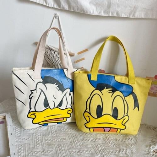 Disney animation cartoon Minnie Donald Duck cute casual wild lady traveling portable storage bag elementary school supplement