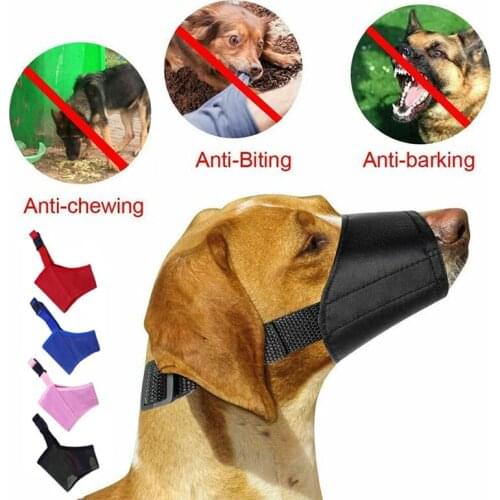 Adjustable Dog Mouth Muzzle Barking Nylon Anti Bark Bite Chew Training Products Pet Accessories for Large Small Medium Dog Pet