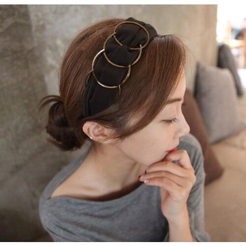 Fabric Korean-Style Ring Wide-Brimmed Hairband Hairpin New Style Hair Accessories Wholesale
