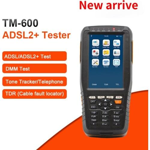 TM600 ADSL2+ Tester ADSL Tester With DMM Test Function provides xDSL test, PPPoE dial test, DMM test, Modem emulation