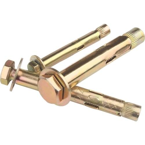 5pcs Heavy duty screw M6 Carbon steel concrete walls expansion shield anchor with hex bolt for ground lock installation fastener