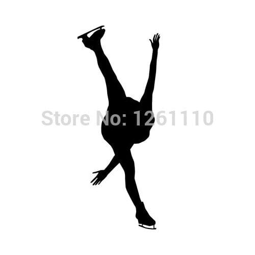 Winter Sports Modern Figure Skating Ice Dance Pose Designed Vinyl Car Sticker Decals For Truck Window Bumper Laptop