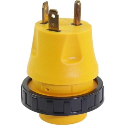 30A Male To 30Amp Female Twist Adapter RV Locking Power Cord 125V AC Camper Generator Cable Adapter Electrical Converter Plug