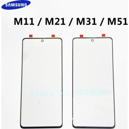For Samsung Galaxy M11 M115 M21 M215 M31 M315 M51 M515 LCD Display Outer Touch Panel Screen Glass Replacement Front Lens