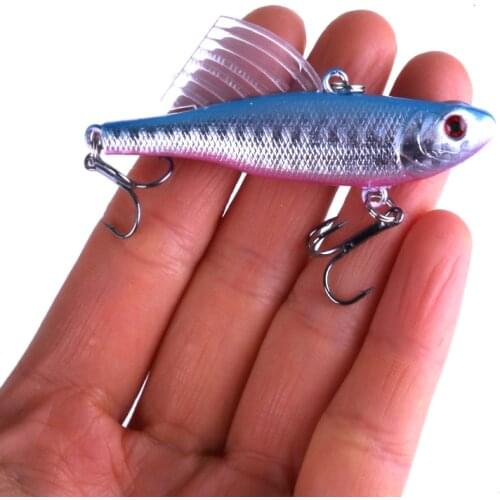 1PC 65mm 17g Winter Fishing Lure Hard Bait VIB Bait With Lead Inside Diving Swivel Jig Wobblers Crankbaits pesca