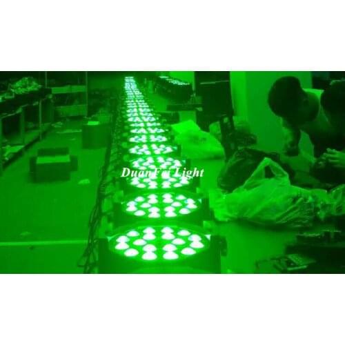 12pcs Aluminum Alloy LED Par 18x10W RGBW Lighting Zoom Function Washing Smooth Dimmer Perfect For Club