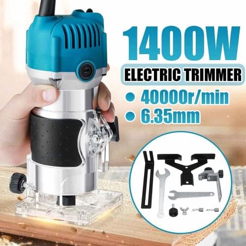 1400W 40000Rpm Wood Electric Trimmer Wood Laminate Palm Router Electric Hand Trimmer Edge Joiners Woodworking Tool 110V/220V
