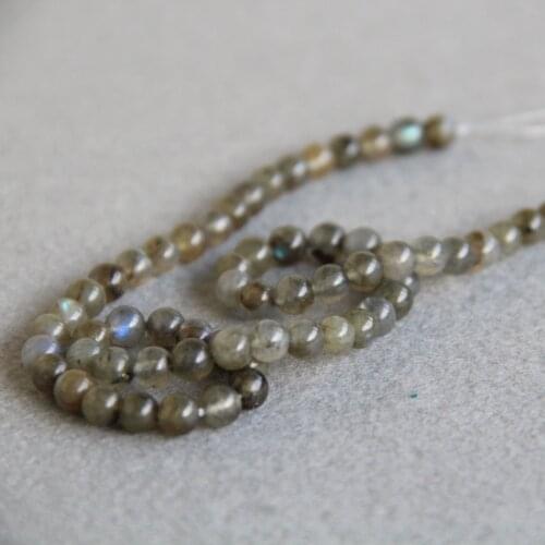 6mm DIY India Labradorite beads Flash Light reflective Round beads stones chalcedony Jewelry making design wholesale