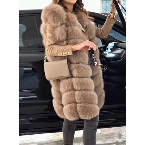 7XL Long 70cm/90CM Real Fox Fur Coat Women Winter natural fur Vest Coats Short silm Natural Real Fur Coat real Fur Jacket