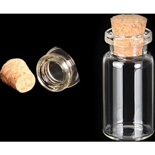 8pcs 22*50mm Empty Glass Vial Bottles Wood Cork Plug Glass Vial Bottles Decoration Crafts Jewelery Mini Bottle MD1179