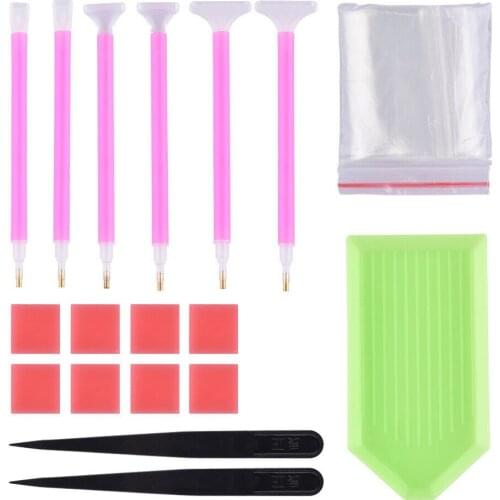 Diamond Painting TOOL DIY Cross Stitch Kits Hand Embroidery Pen Tweezers Glue 20pcs Diamond Painting Accessories