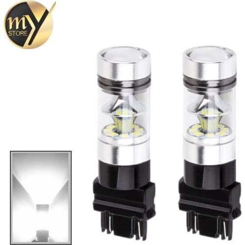 2pcs 100W H4 H7 H8 H11 9005 9006 3157 7443 1156 BA15S 1157 BAY15D Car LED Bulb 6000K Cree Chip 20 SMD automobiles fog lights