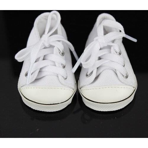 White Shoes Fit For 43cm Doll 17 Inch Reborn Babies Doll Shoes