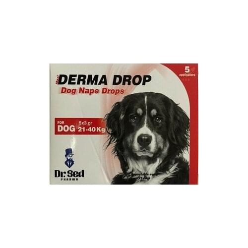 CCA External Parasite Drops For Dogs Maxi Derma Drop 5x1 Ml 21-40Kg