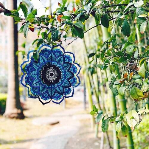 Wind Chimes Flower Patterns Decorative Pendant Metal Artware Hanging Decorations for Living Room Balcony Decoration Gift Decor