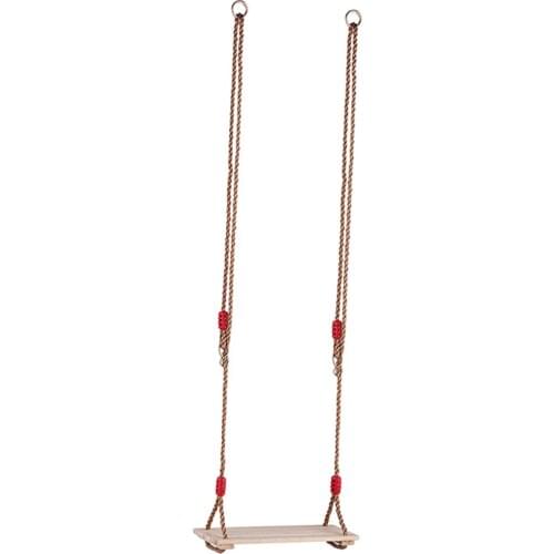 Kids Outdoor Garden Fun Wooden Flat Seat Playhouse Hanging Swing Playset Children Backyard Camping Toy