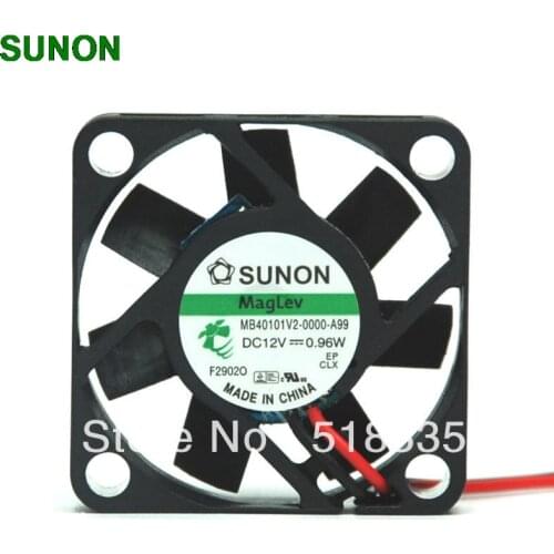 For Sunon DC Fan Maglev MB40101V2 4CM 4x4x1cm 40*40*10MM 4010 DC12V 0.96W MB40101V2 2P
