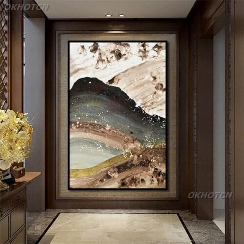 Home Decoration Canvas Painting Abstract Desert Landscape Poster Wall Art Restaurant Decorative Drawing Modular Print Pictures