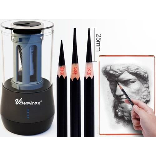 Tenwin Art Professional Electric Pencil Sharpener Usb Charging Automatic Pencil Sharpeners For Kids Stationery School Supplies