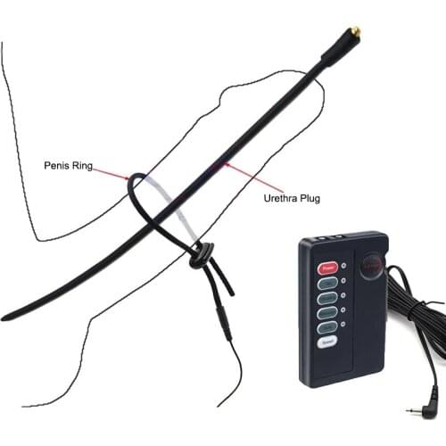 Electro Shock Male Penis Ring Silicone Urethra Plug Electric G-Spot Prostate Stimulation Medical Masturbation Sex Toys for Men