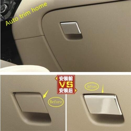 Lapetus ABS Chrome Copilot Glove Storage Box Handle Cover Sequin Trim For Nissan X-Trail X Trail T32 Rogue 2017 2018 2019 2020