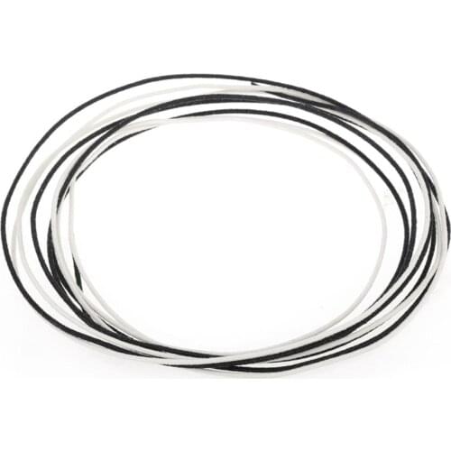 Musiclily Pro 22 AWG Gauge Vintage Style Pre-tinned Push-back Cloth Covered Stranded Wire, 12 Feet (Black and White 6 Feet Each)