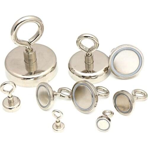 Ring Salvage Magnet Permanent Neodymium Hook Magnet Fishing Home Kitchen Workplace Refrigerator Neodymium Magnets Hooks