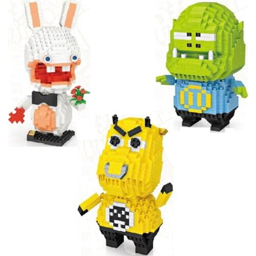 LOZ Diamond Blocks Cartoon Buffalo Orc Animal Game Character Building Blocks Figures Mini Brick Assembled Toys for Children Gift