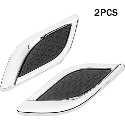 Metal Car Styling 3D Shark Gill Car Side Fake Vent Sticker Metal Chrome Fine Decoration Modified Car Styling Popular Sticker