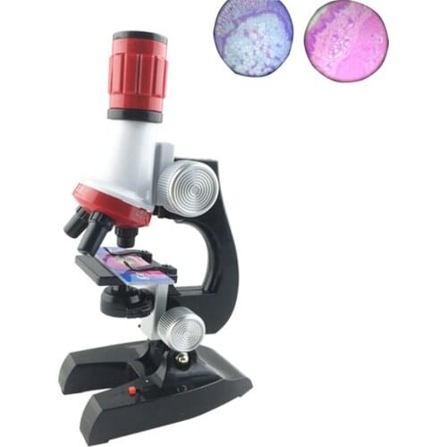 Microscope kit Birthday gift 1200x 100X 400X trinocular biological focusable Science Education refined scientific Instrument toy