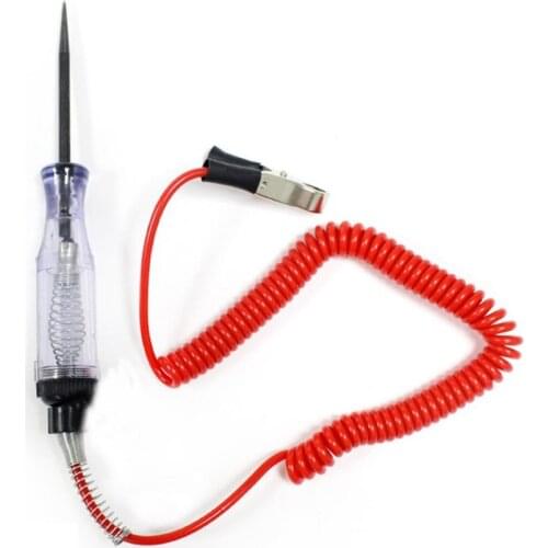 Multi-function DC 6-24V Electrical Voltage Tester Pen with Spring Car Motorcycle Light Lamp Electrician Test Pencil