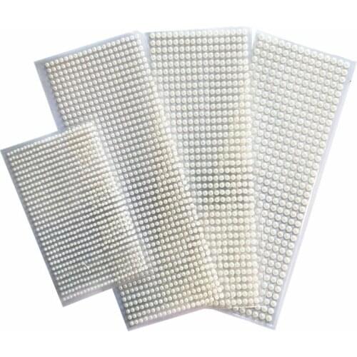 Wall stickers Acrylic Imitation Flatback Ivory Half Pearls 3mm 4mm 5mm 6mm Self Adhesive Stickers mirrors for home wall