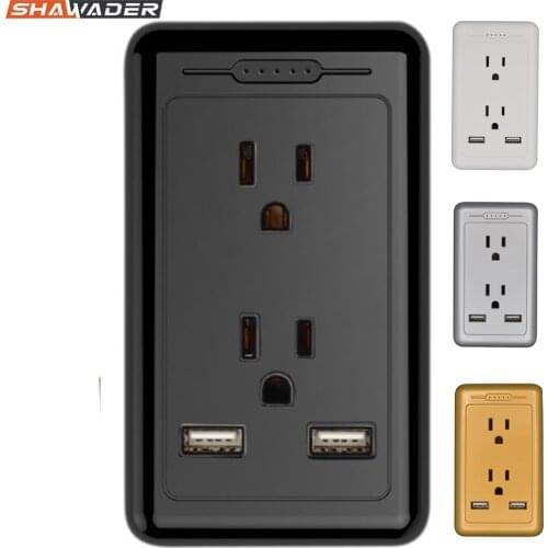 US Wall Plates Outlet with Dual USB Charger Electrical Socket 15A Tamper Resistant Duplex Receptacle UL listed Home Improvement